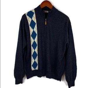 Greg Norman Merino Wool 1/4 Zip Mock Neck Sweater XXL